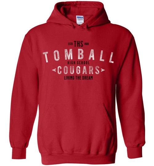 Tomball High School Cougars Red Hoodie 42