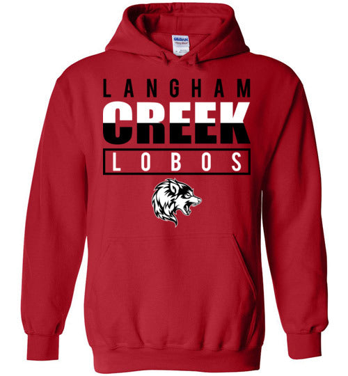Langham Creek High School Lobos Red Hoodie 29