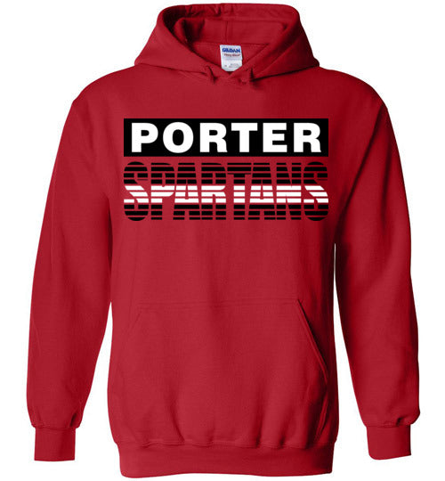 Porter High School Spartans Red Hoodie 35