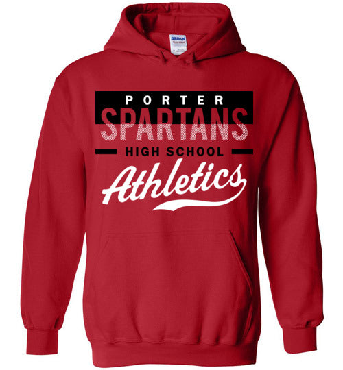 Porter High School Spartans Red Hoodie 48