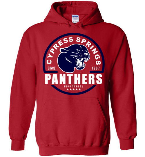 Cypress Springs High School Panthers Red Hoodie 04