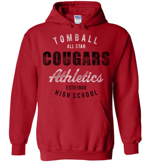 Tomball High School Cougars Red Hoodie 34