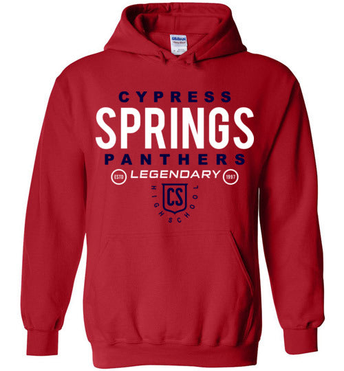 Cypress Springs High School Panthers Red Hoodie 03