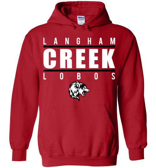 Langham Creek High School Lobos Red Hoodie 07