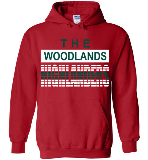 The Woodlands High School Highlanders Red Hoodie 35
