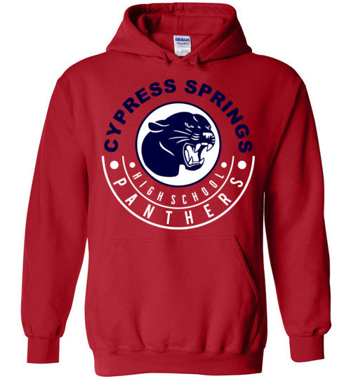 Cypress Springs High School Panthers Red Hoodie 19