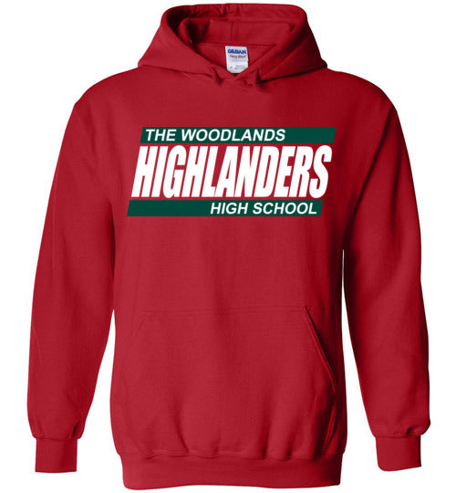 The Woodlands High School Highlanders Red Hoodie 72