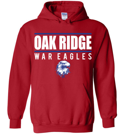 Oak Ridge High School War Eagles Red Hoodie 07