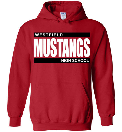 Westfield High School Mustangs Red Hoodie 98