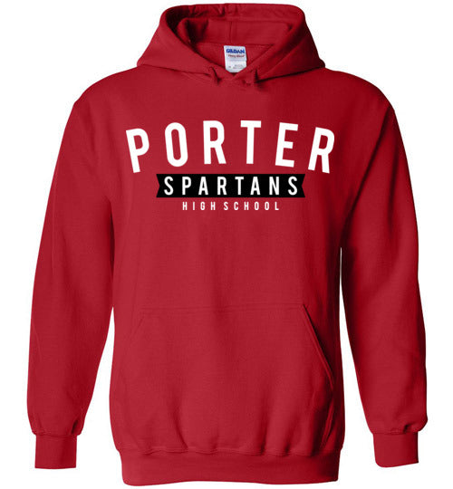 Porter High School Spartans Red Hoodie 21