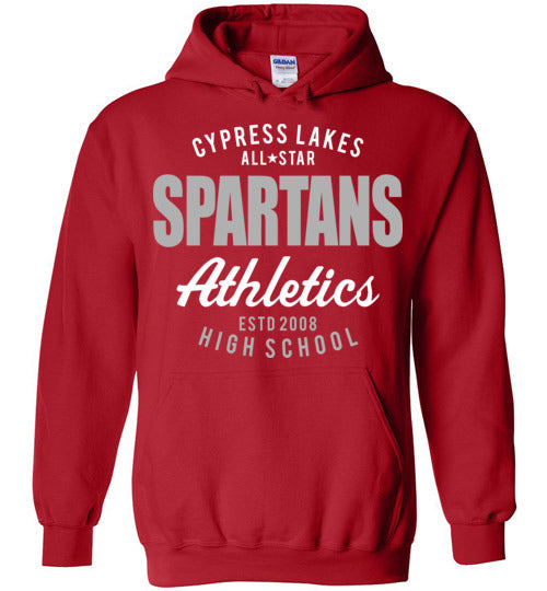Cypress Lakes High School Spartans Red Hoodie 34
