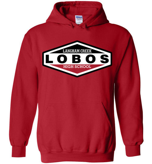 Langham Creek High School Lobos Red Hoodie 09