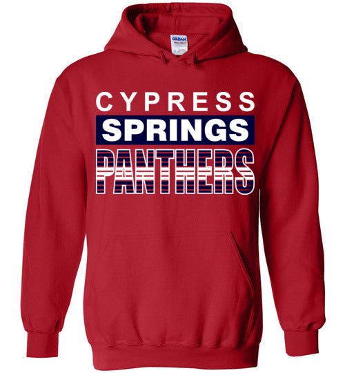 Cypress Springs High School Panthers Red Hoodie 35