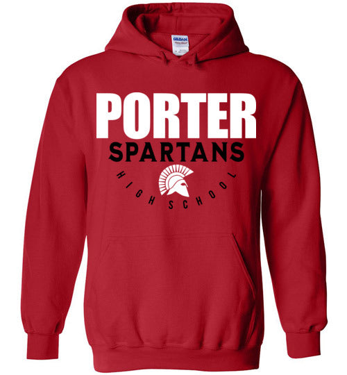 Porter High School Spartans Red Hoodie 12
