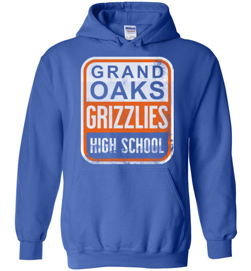 Grand Oaks High School Grizzlies Royal Blue Hoodie 01