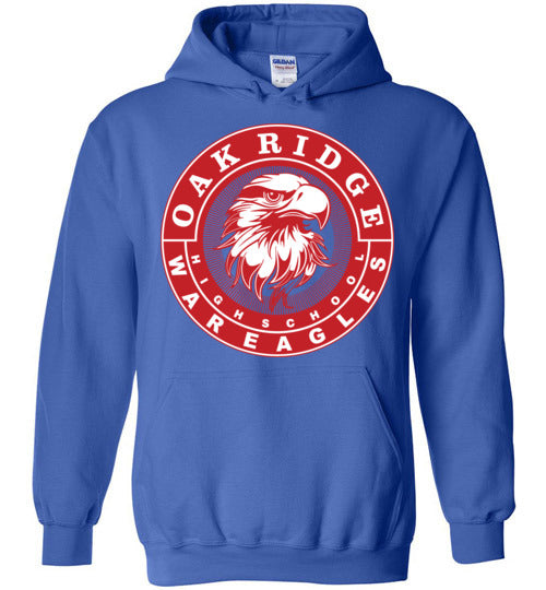 Oak Ridge High School War Eagles Royal Blue Hoodie 02