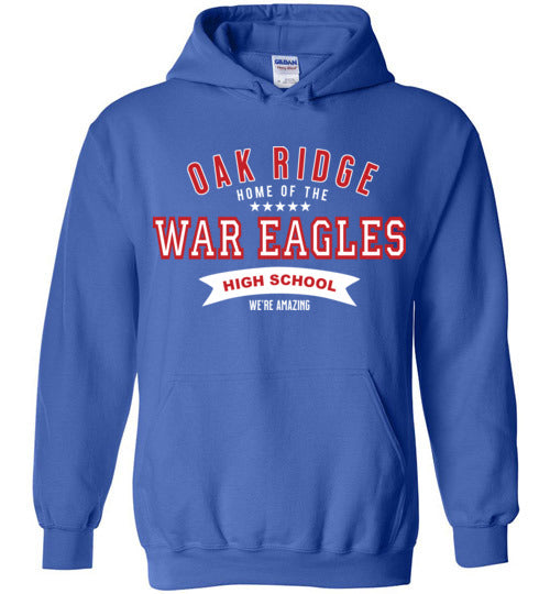 Oak Ridge High School War Eagles Royal Blue Hoodie 96