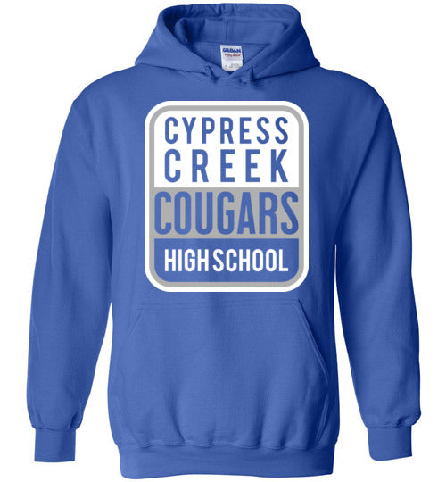 Cypress Creek High School Cougars Royal Blue Hoodie 01
