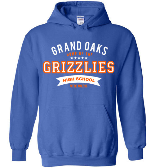 Grand Oaks High School Grizzlies Royal Blue Hoodie 96