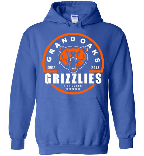 Grand Oaks High School Grizzlies Royal Blue Hoodie 04