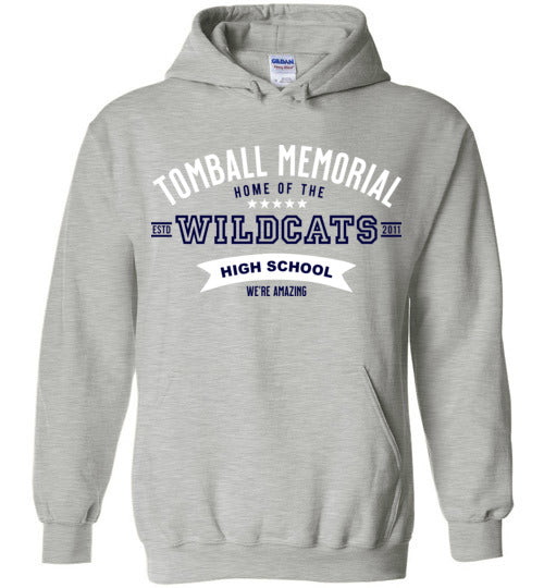 Tomball Memorial High School Wildcats Sports Grey Hoodie 96