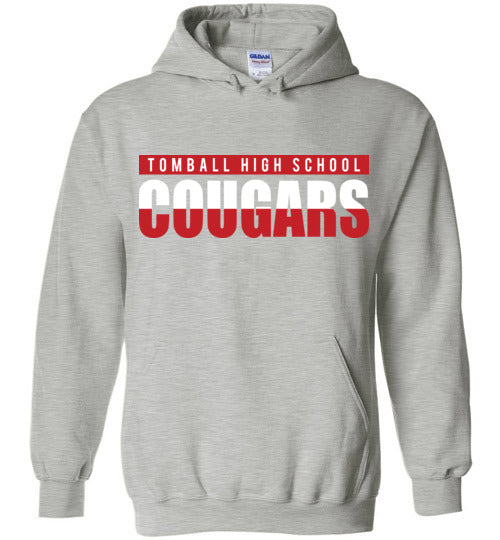 Tomball High School Cougars Sports Grey Hoodie 25