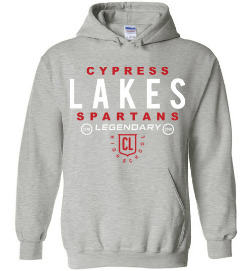 Cypress Lakes High School Spartans Sports Grey Hoodie 03