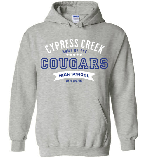 Cypress Creek High School Cougars Sports Grey Hoodie 96