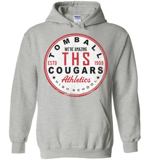 Tomball High School Cougars Sports Grey Hoodie 28