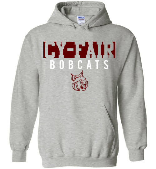 Cy-Fair High School Bobcats Sports Grey Hoodie 06