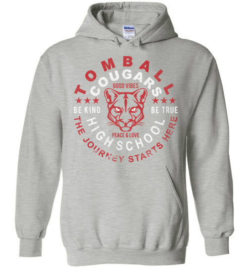 Tomball High School Cougars Sports Grey Hoodie 16