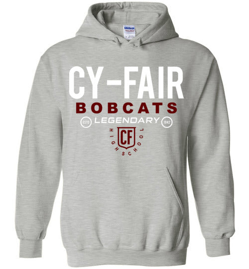 Cy-Fair High School Bobcats Sports Grey Hoodie 03