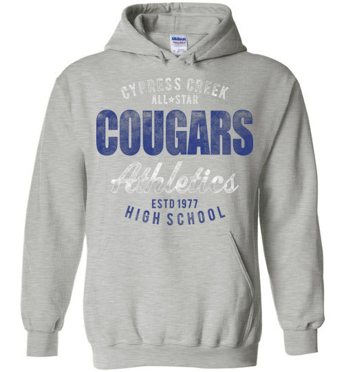 Cypress Creek High School Cougars Sports Grey Hoodie 34