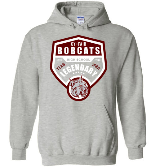 Cy-Fair High School Bobcats Sports Grey Hoodie 14