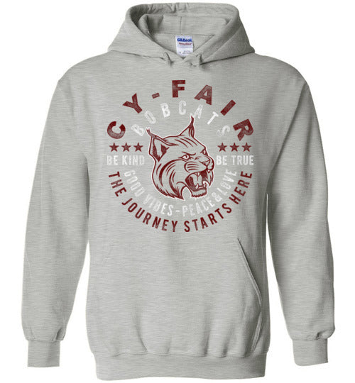 Cy-Fair High School Bobcats Sports Grey Hoodie 16