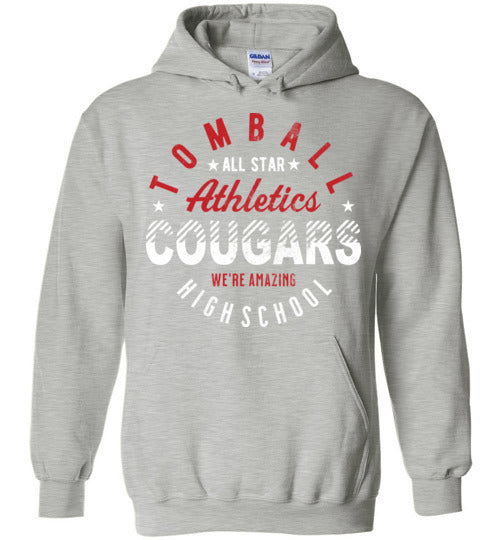 Tomball High School Cougars Sports Grey Hoodie 18