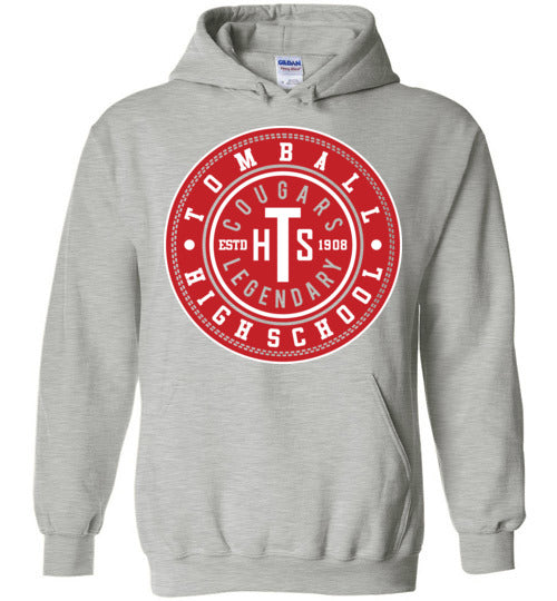 Tomball High School Cougars Sports Grey Hoodie 26