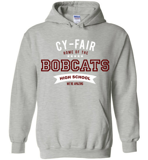 Cy-Fair High School Bobcats Sports Grey Hoodie 96