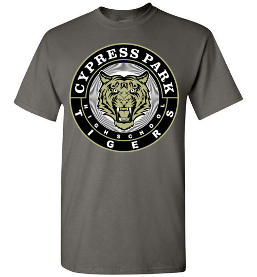 Cypress Park High School Tigers Charcoal Unisex T-shirt 02