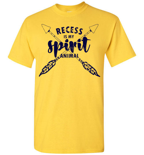 Daisy Unisex Teacher T-shirt - Design 14 - Recess Is My Spirit Animal