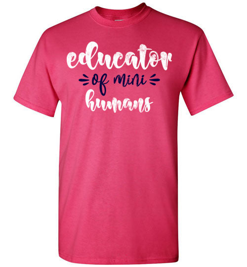 Heliconia Unisex Teacher T-shirt - Design 18 - Educator Of Mini Humans