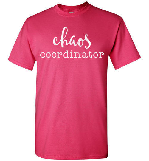 Heliconia Unisex Teacher T-shirt - Design 07 - Chaos Coordinator