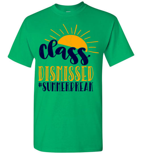 Irish Green Unisex Teacher T-shirt - Design 10 - Class Dismissed