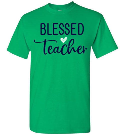 Irish Green Unisex Teacher T-shirt - Design 09 - Blessed Teacher