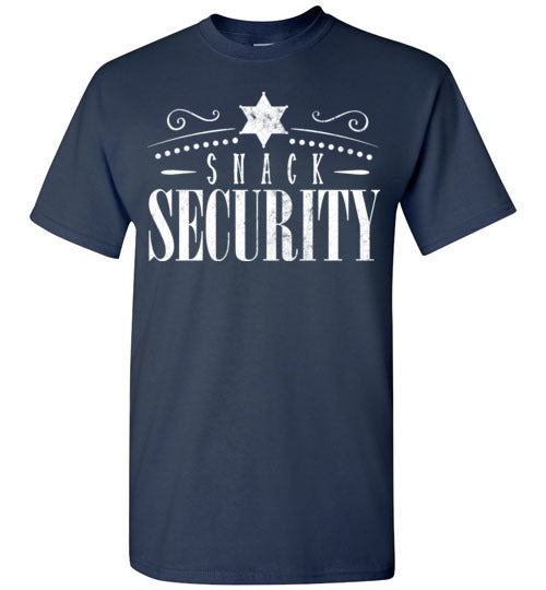 Navy Unisex Teacher T-shirt - Design 39 - Snack Security