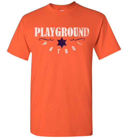 Orange Unisex Teacher T-shirt - Design 40 - Playground Patrol