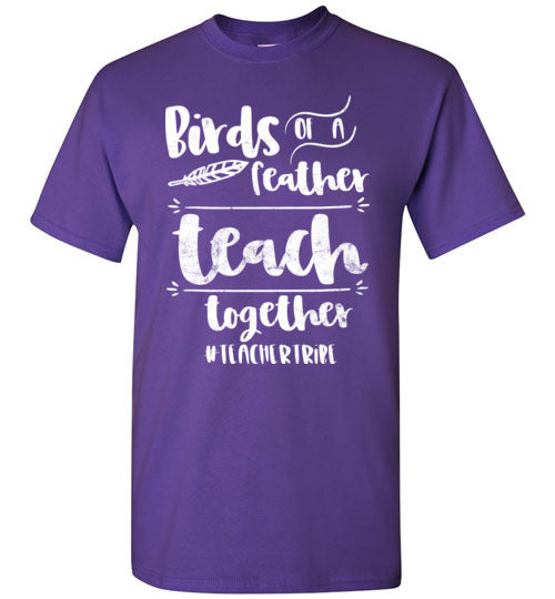 Purple Unisex T-shirt - Teacher Design 03 - Birds Of A Feather