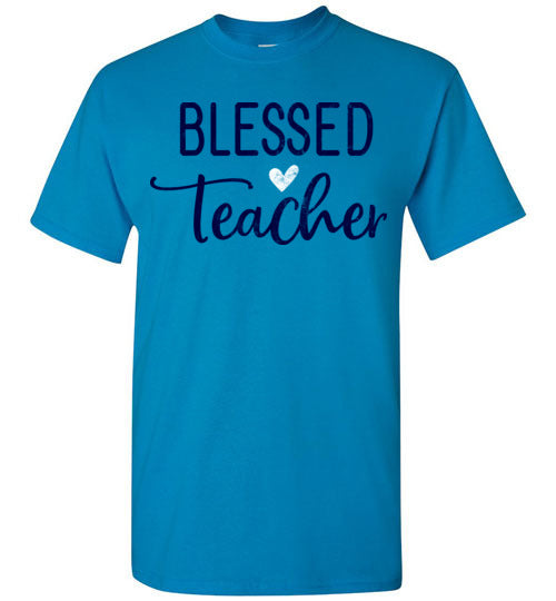 Sapphire Unisex Teacher T-shirt - Design 09 - Blessed Teacher