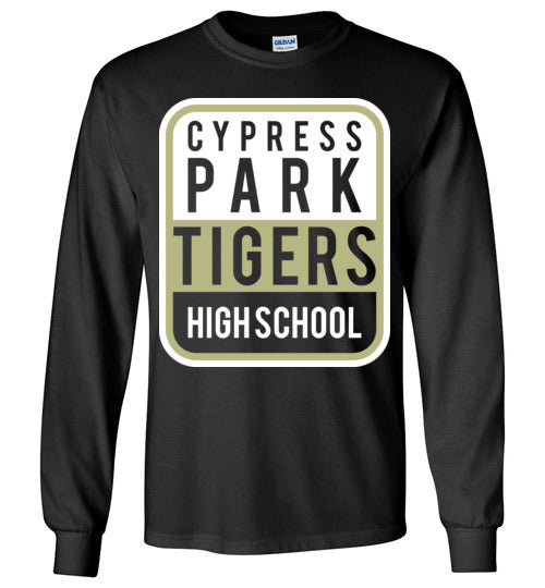 Cypress Park High School Tigers Black Long Sleeve T-shirt 01