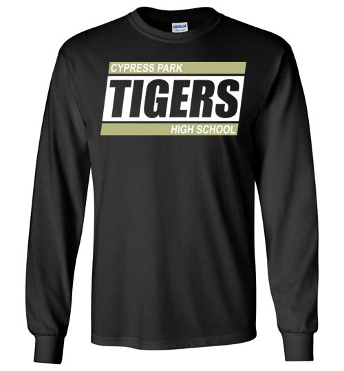 Cypress Park High School Tigers Black Long Sleeve T-shirt 72